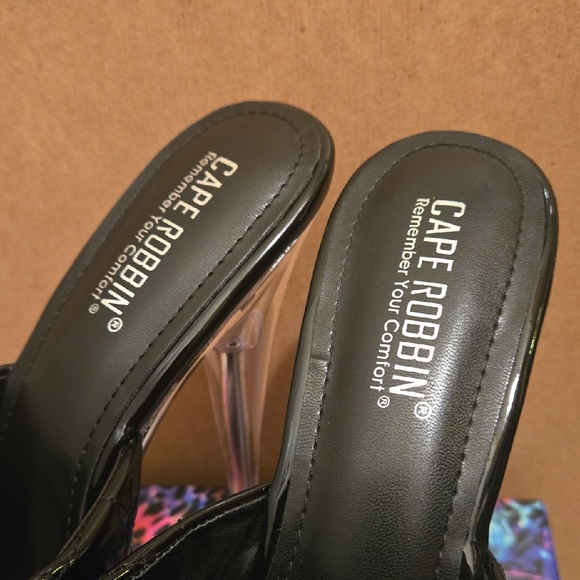 Cape Robbin Black and Clear Platform Heels - Picture 3 of 6